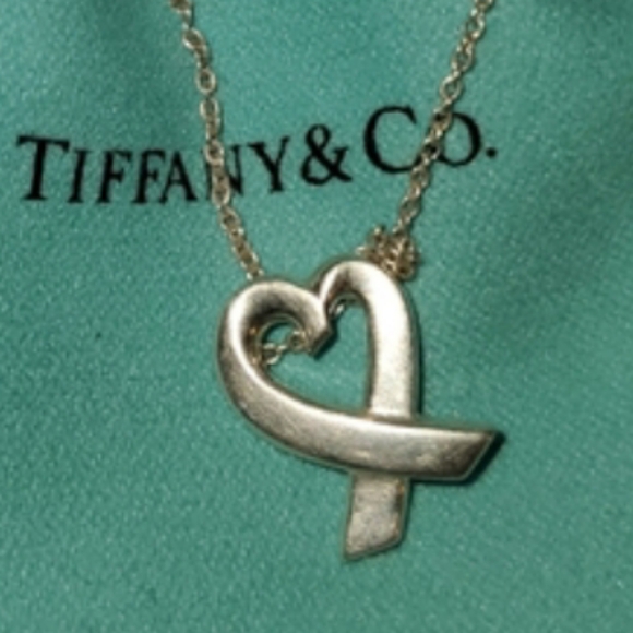 Tiffany Paloma Picasso Loving Heart Pendant Necklace Sterling Silver Luxury - Picture 3 of 17